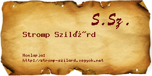 Stromp Szilárd névjegykártya