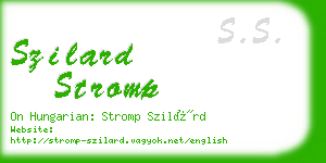 szilard stromp business card